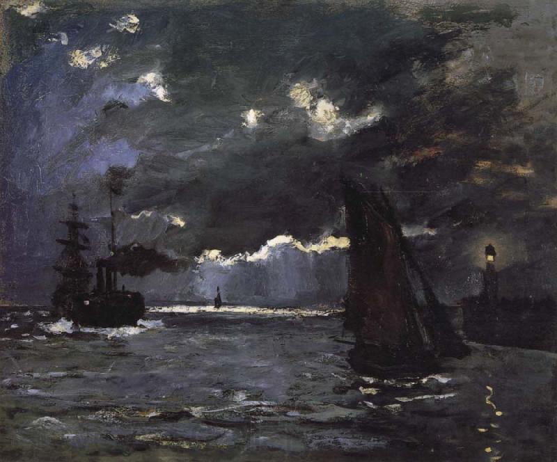 Claude Monet Seascape,Night Effect